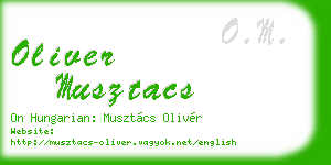 oliver musztacs business card