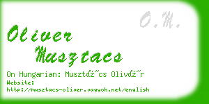 oliver musztacs business card